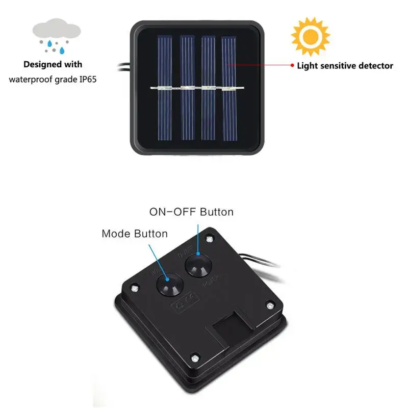 Креативная светодиодная гирлянда на солнечной батарее с 30/50 хрустальными