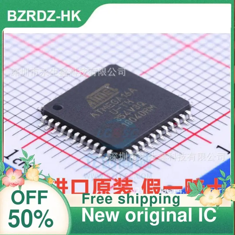 

2-10PCS/lot ATMEGA16A-AU AVR ATmega16 mega16A TQFP44 New original IC