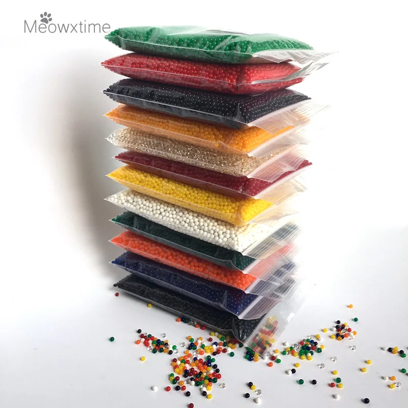 3000 шт. Хрустальные шарики для почвы и воды гидрогелевые семена полимера