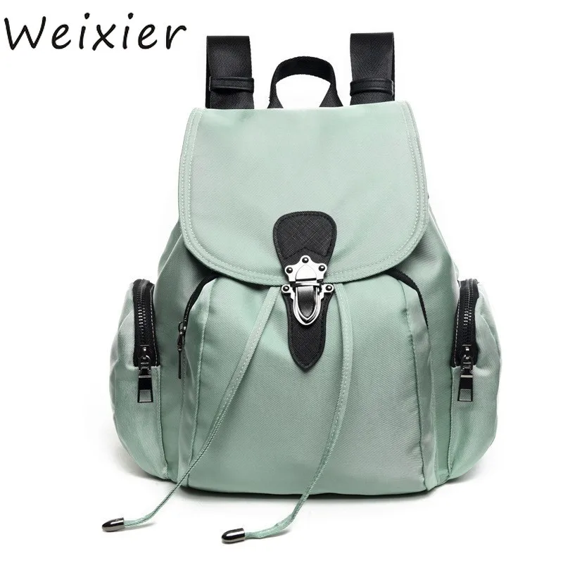 

WEIXIER Casual Women Backpack Female Large Capacity School Bag Girl Brand Shoulder Bags High Quality Ladies Bag Drawstring V3-37