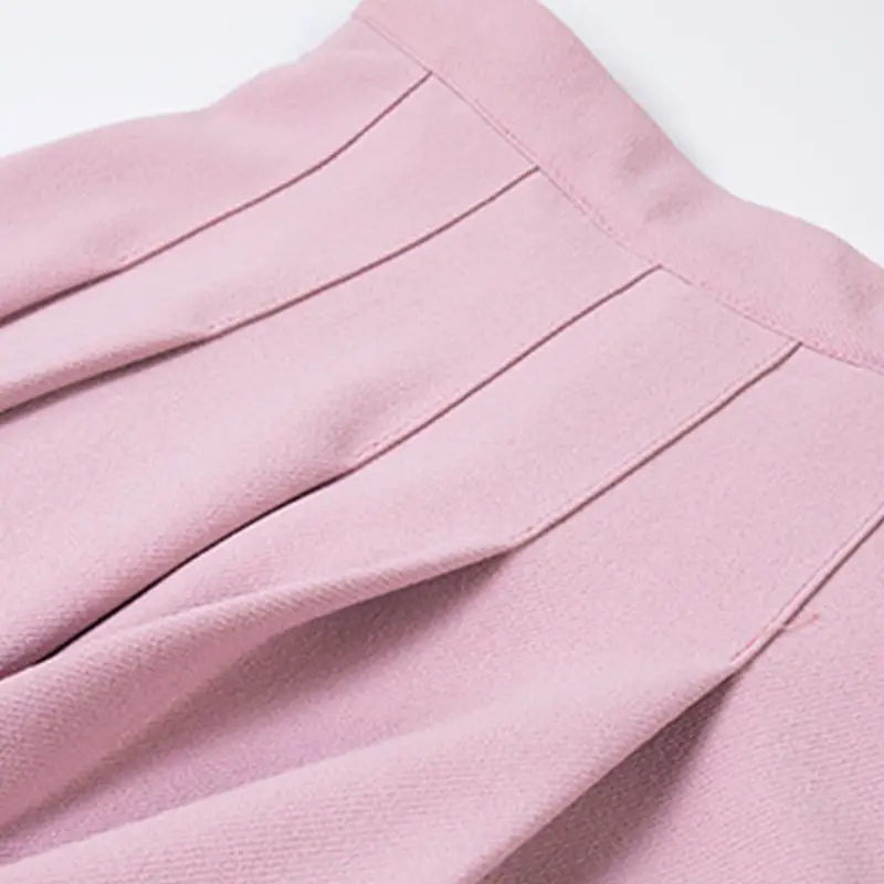 Плиссированная мини юбка трапециевидной формы с высокой талией и эластичным