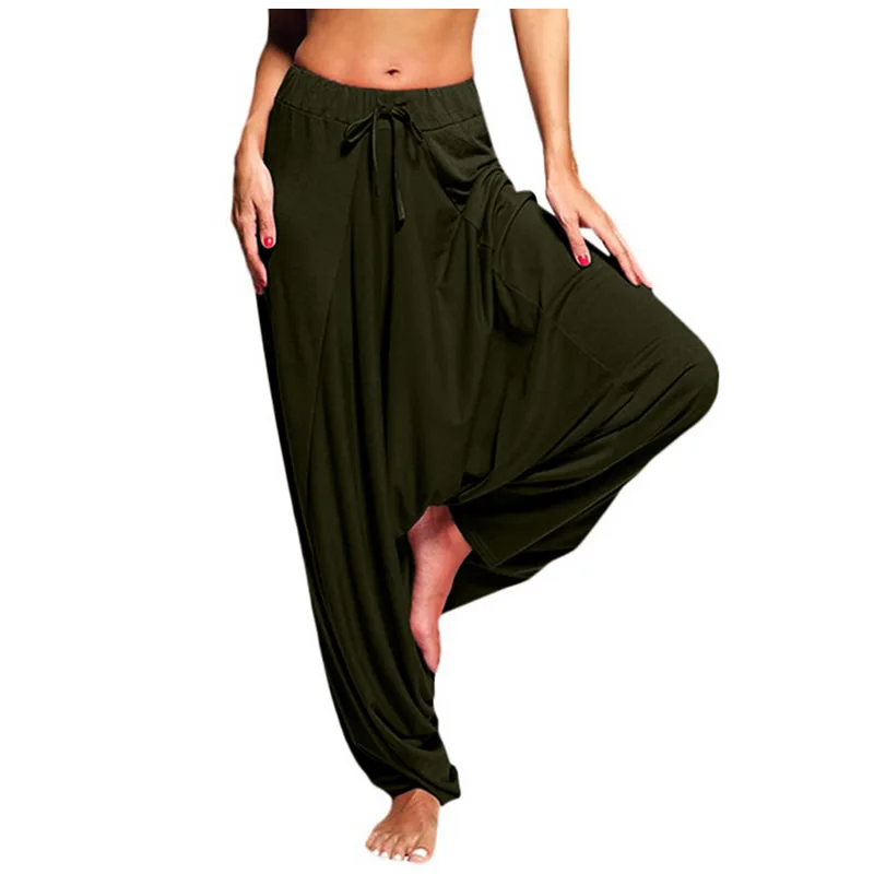 

Casual Women's Harem Pants Drop Crotch Baggy Wide Leg Thai Hippy Boho Loose Aladdin Women Trousers mujer pantalones