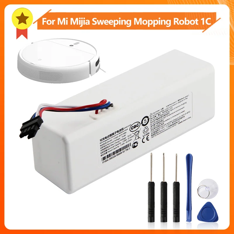 

Original Replacement Battery 1C P1904-4S1P-MM for Xiaomi Mijia Mi Vacuum Cleaner Sweeping Mopping Robot Battery G1 + Tools