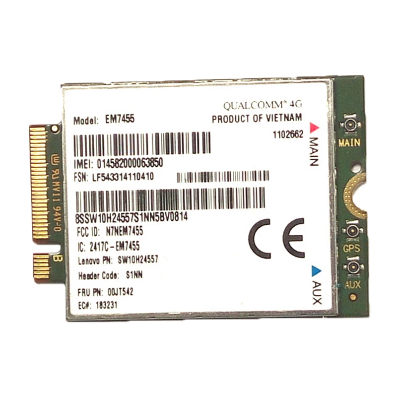 4G LTE WWAN карта для Sierra Wireless Airprime EM7455 GOBI6000 FRU:S1NN Lenovo X270 T470 T470S T470P P51 P71 2017 X1 +