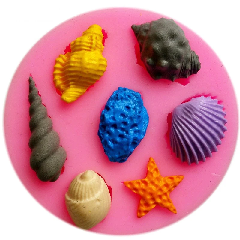 1 шт. DIY Прекрасный корпус раковина морской звезды море силиконовая форма помадка