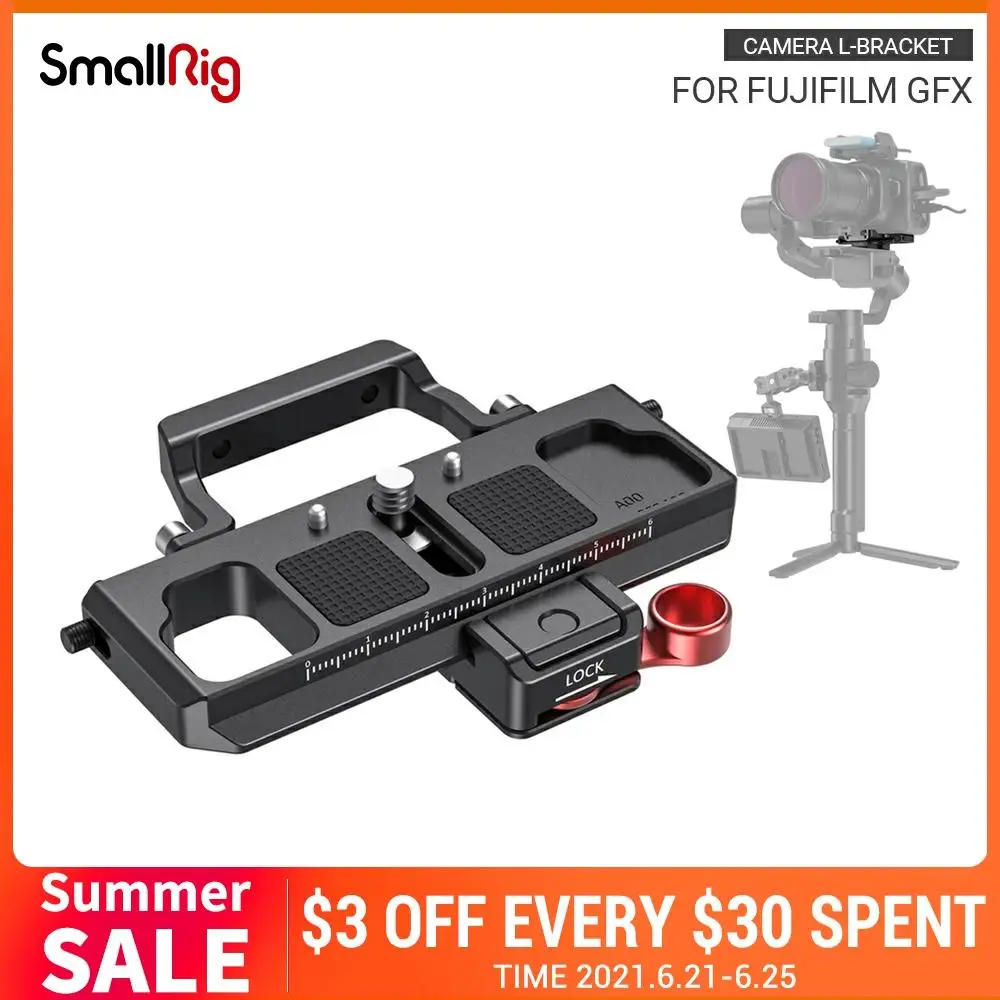 Смещенный комплект SmallRig с быстроразъемной пластиной и зажимом для BMPCC 4K & 6K/Ronin S/