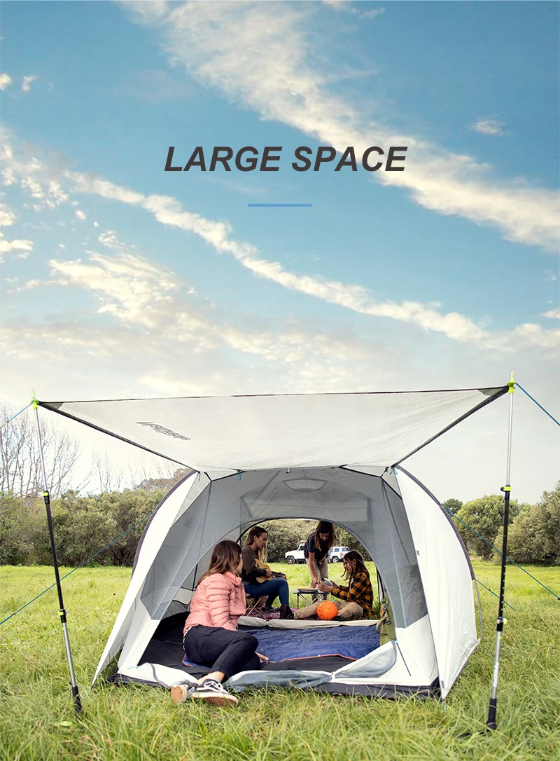 Naturehike 3 человек большое пространство палатка на открытом воздухе 2 варианта двери