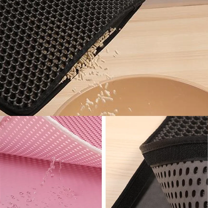 Водонепроницаемый коврик для кошачьего туалета EVA двухслойный нескользящий