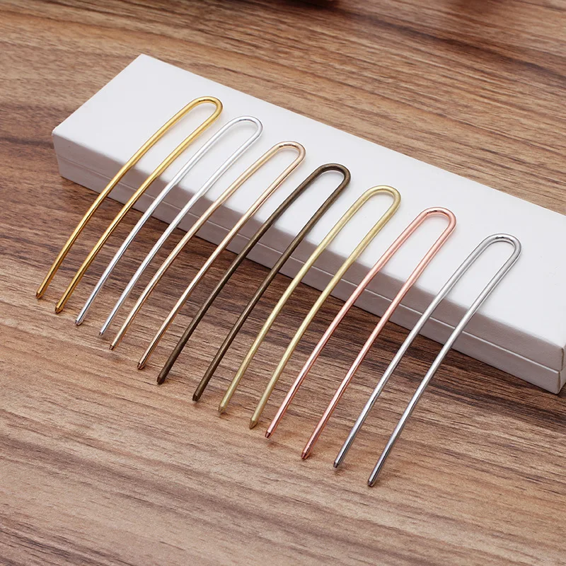 

100mm Hair Stick Hairpins Bases Setting Blank DIY Findings for Women Jewelry Wedding Bridal Bridesmaid Hair Clip Pins Multi-colo