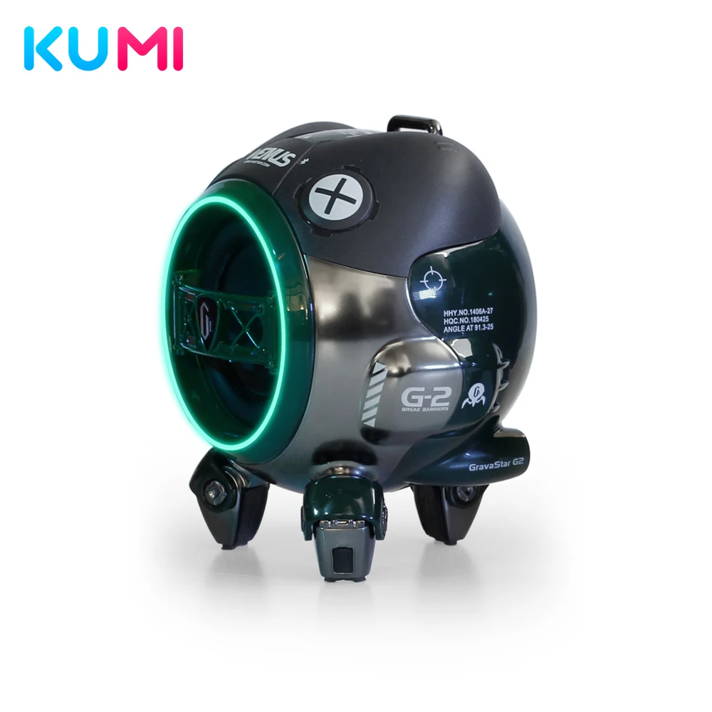 Продажа Новинка 2021, портативная беспроводная Bluetooth Колонка KUMI G2 Gravastar TWS, с низкой задержкой, RGB-подсветкой, 1500 мАч