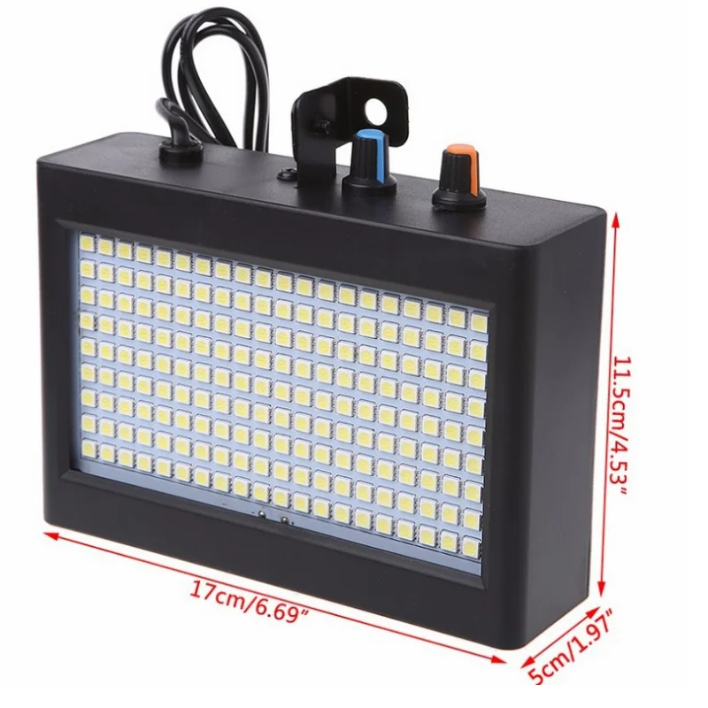 Бесплатная доставка светодиодный стробоскоп 180 с белым и RGB-цветом для дискотеки