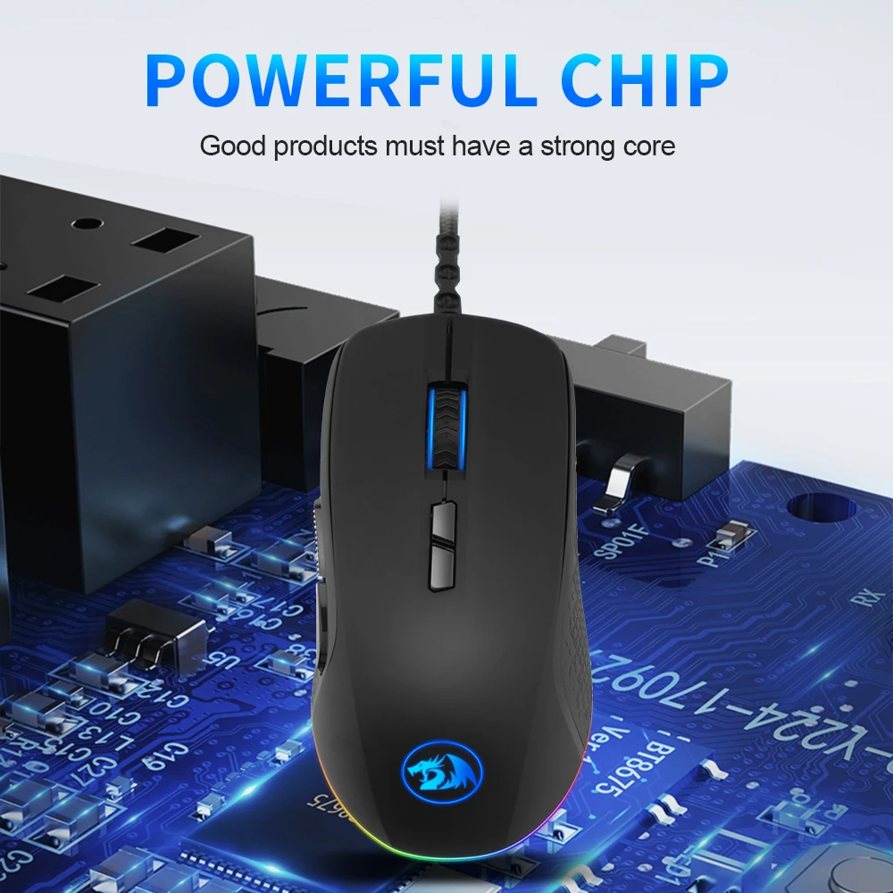 Redragon Stormrage M718 RGB USB Проводная игровая компьютерная мышь 10000 точек/дюйм 8 кнопок мыши