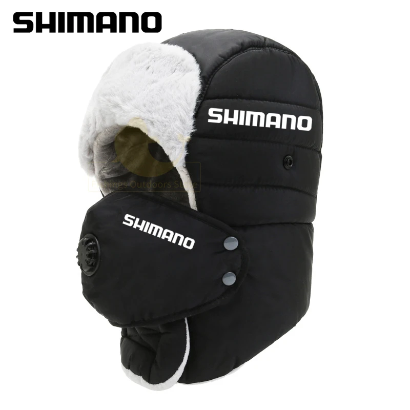 

Shimano Fishing Cap Winter Hats Men's Outdoor Thickened Windproof Neck Guard Lei Feng Hat Women's Cycling Ski Cold Cotton Hat