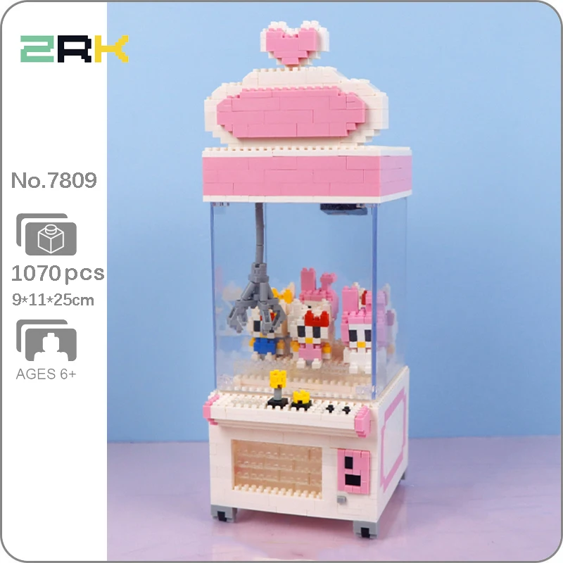 

ZRK 7809 клипса в виде сердца для игровой площадки, машинка для кукол, ловушка, кошка, животное, миниатюрные алмазные блоки, игрушки для детей, бе...