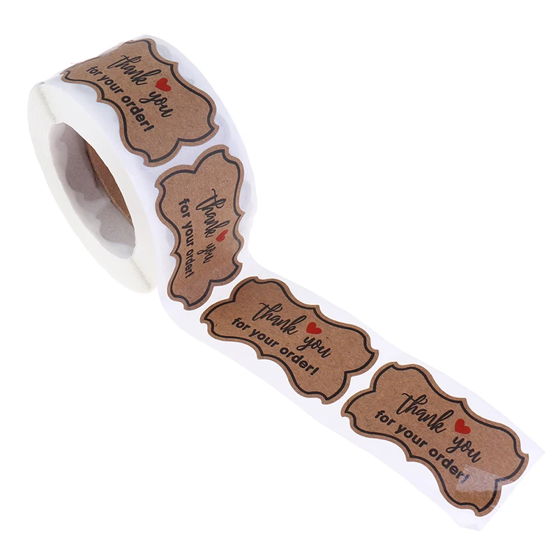 250 шт./рулон ручной работы наклейки &quotСпасибо вам за ваш заказ&quot этикетки из