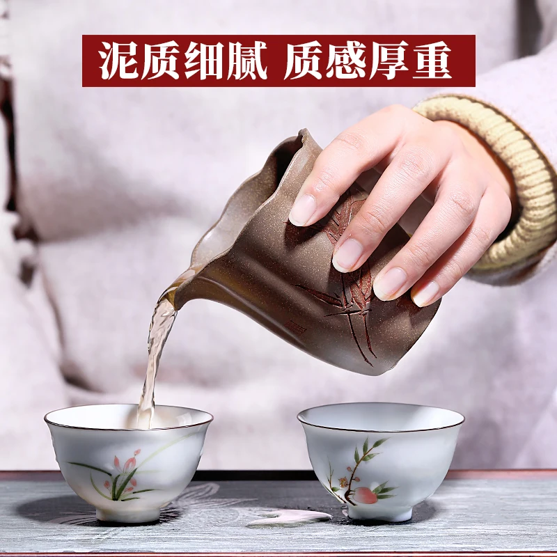 

in yixing purple sand tea set all hand points to kung fu tea machine accessories the teapot tea sea lie YunGongDao cup