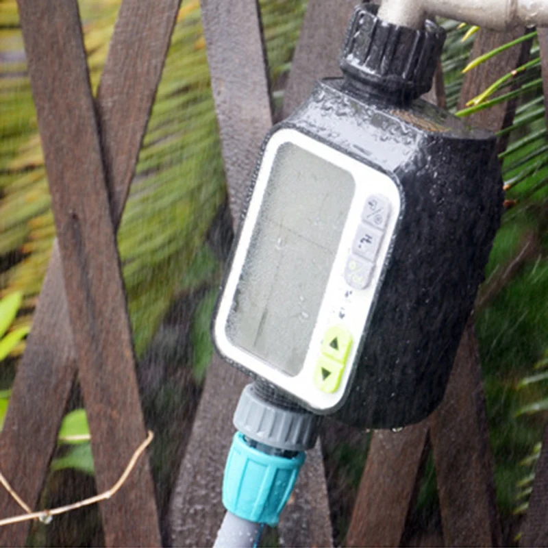 

200Pcs 1/4Inch Adjustable Micro-Type Drip Irrigation System & 1x Irrigation Timer LCD Screen Electronic Automatic