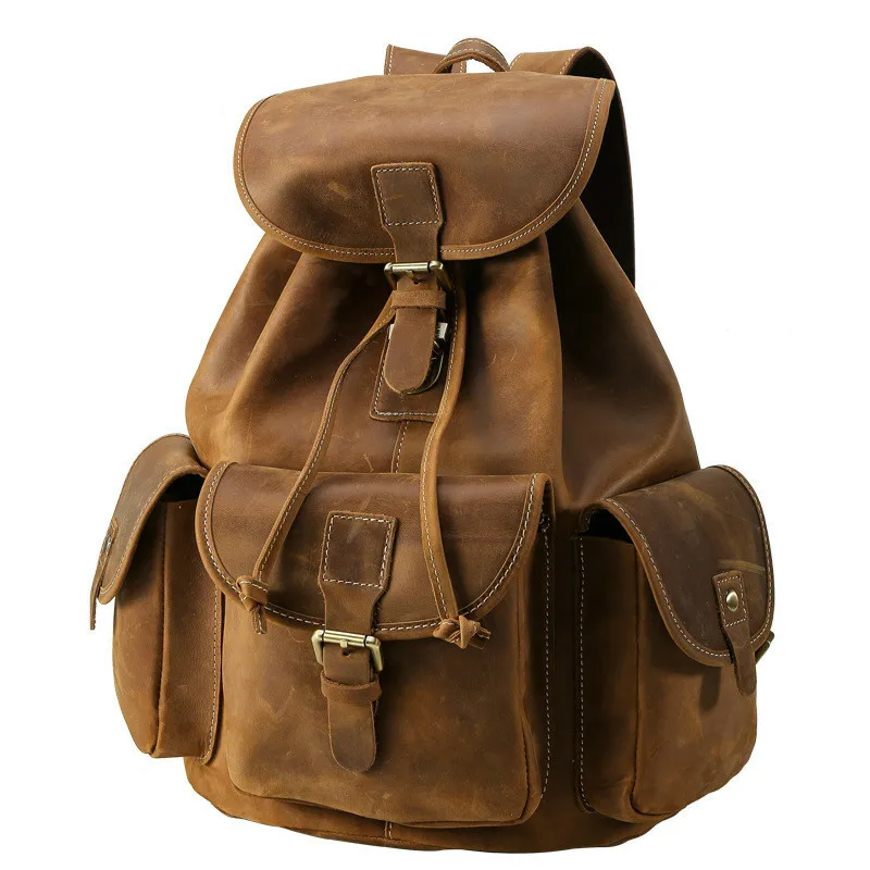 Винтажные сумки Timerey из воловьей кожи унисекс мужские рюкзаки высшего качества