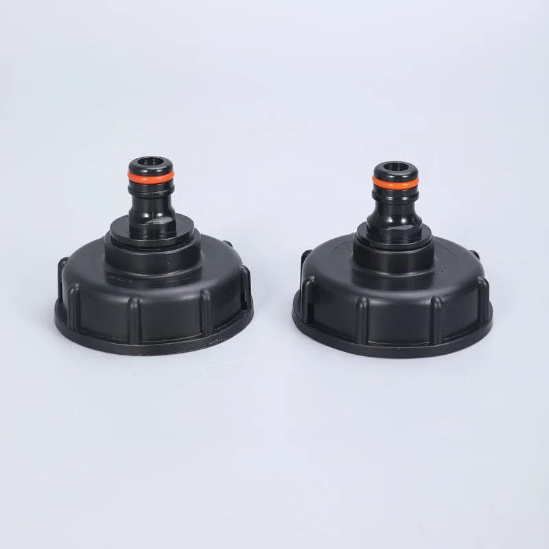 Переходник для бака IBC черный пластиковый фитинг с грубой резьбой 60 мм контейнер