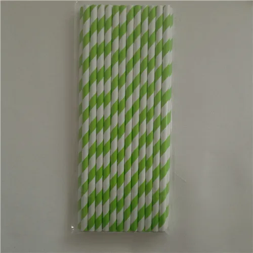 stripe green 25 шт. золотистого и серебряного цвета, в форме сердца, звезды, фольги, в полоску, бумажные соломинки для детей, дня рождения, свадьбы, вечеринки, для детского душа, для украшения мероприятий, для питья - Цвет: stripe green
