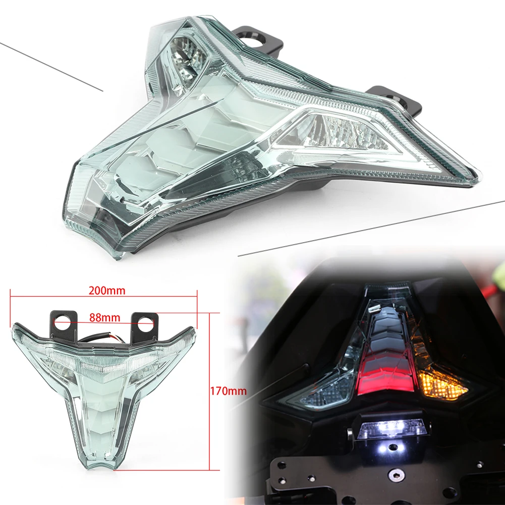 

Integrated LED Motorcycle Rear Tail Light Taillight w/ Signals Turn Brake Lamp for Kawasaki Z1000 Ninja ZX10R ZX10RR 2014-2018
