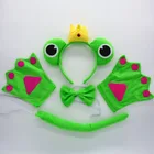 Повязка на голову с зелеными животными, 5 шт.