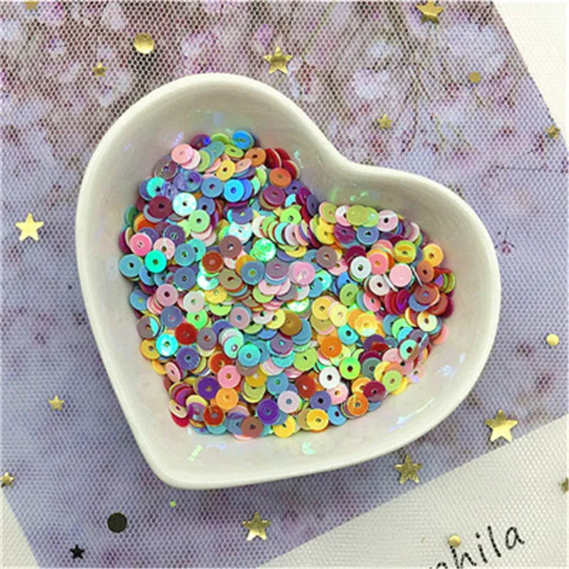 2000 шт. 4 мм блестящие плоские круглые пайетки из ПВХ Свадебное Ремесло домашняя