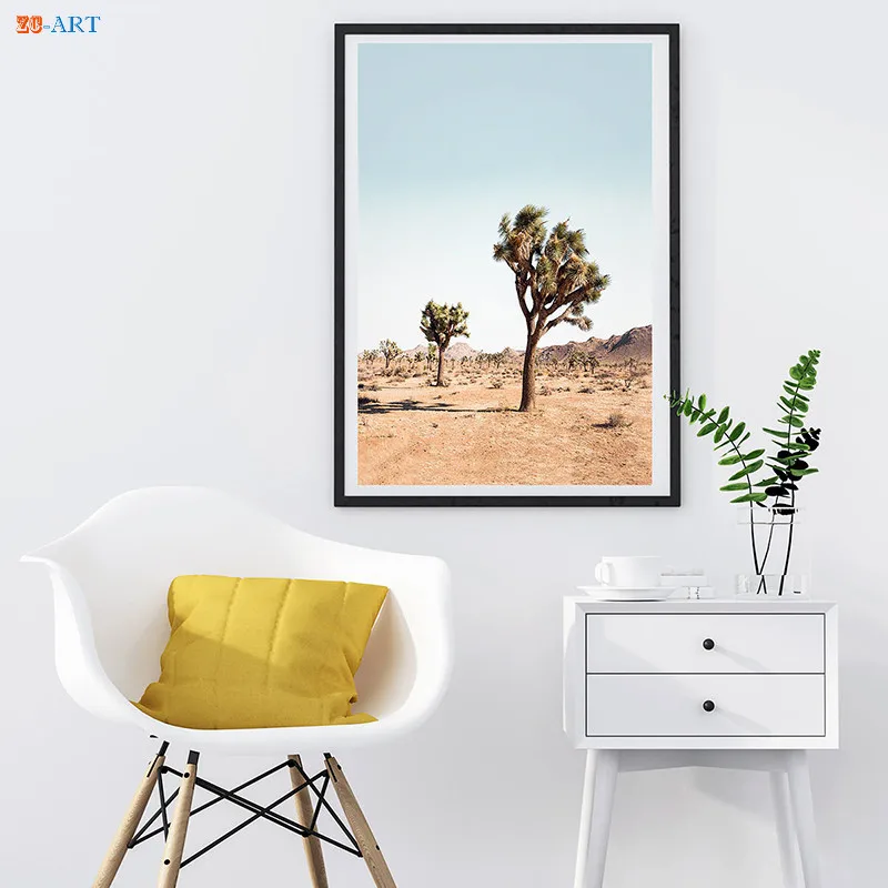 Джошуа постер С КАКТУСОМ принт Калифорния пустыни холст картины настенные