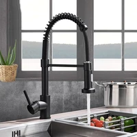ula brass kitchen faucet 360 degree rotating pull out faucet kitchen hot and cold mixer water faucet black kitchen sink mixer