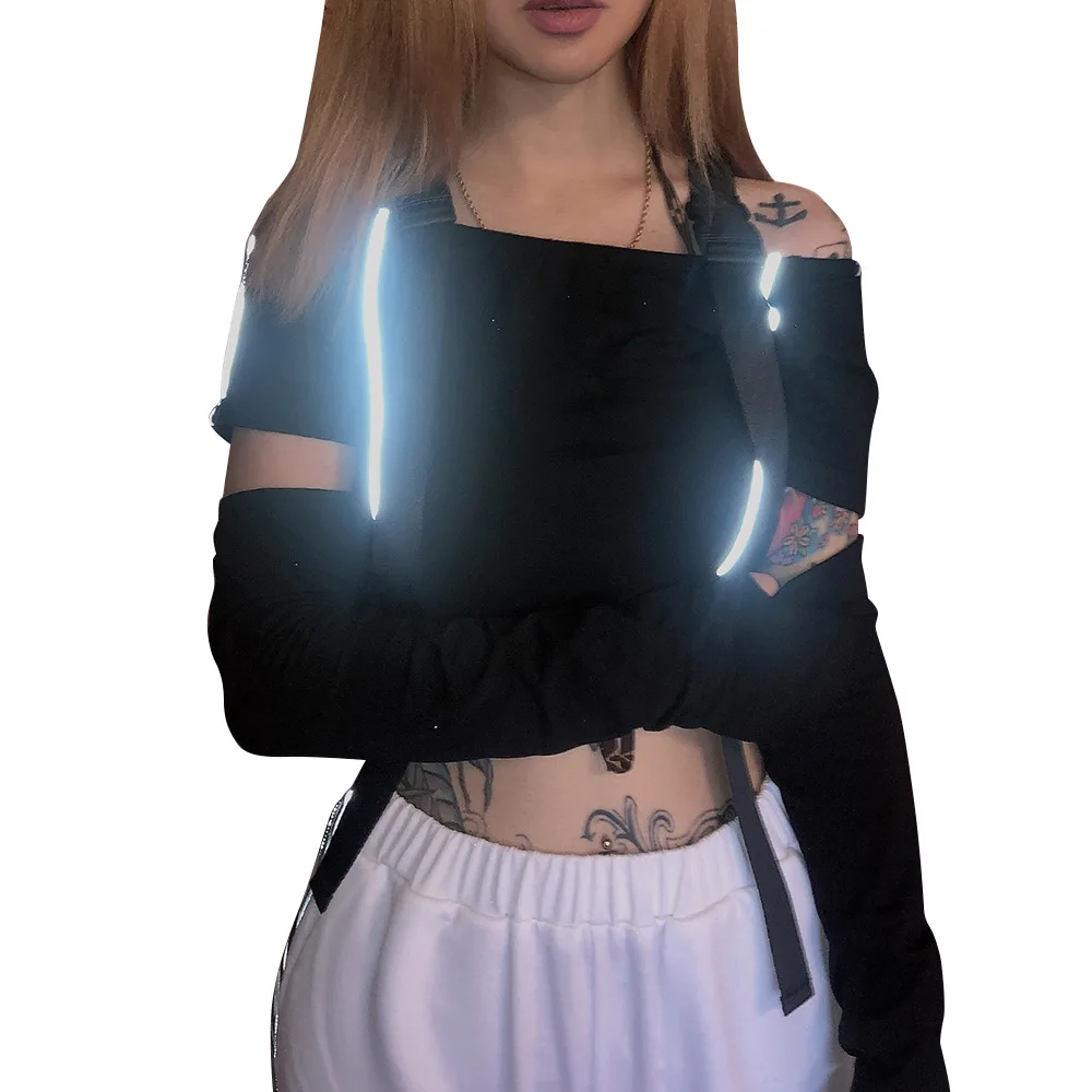 Сексуальный блестящий топ на бретельках для женщин певица ночной клуб бар