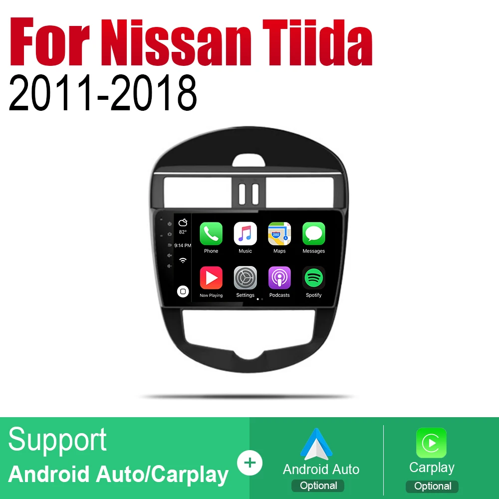 Автомагнитола 2 Din на Android для Nissan Tiida 2011 2012 2013 2014 2015 2016 2017 2018 GPS навигация