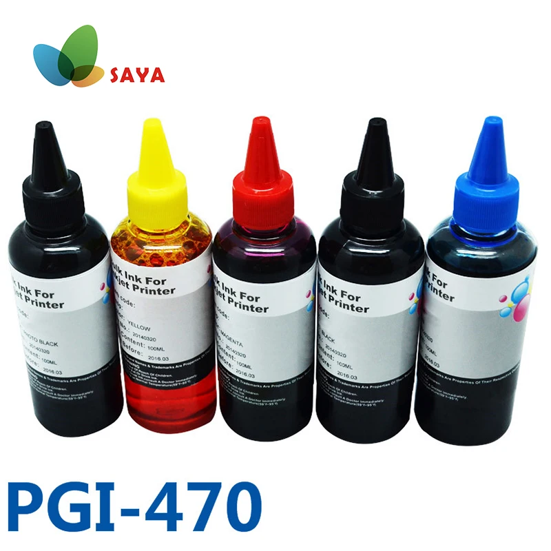 

500ml PGI470 CLI471 Print-Smoothly Dye Bulk Ink Refill Kits Ciss Ink For Canon PIXMA MG6840 MG5740 Printer Ink pgi-470 Dry Fast