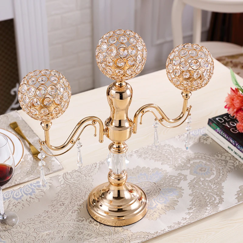 Роскошный подсвечник в европейском стиле свадебное украшение золотые