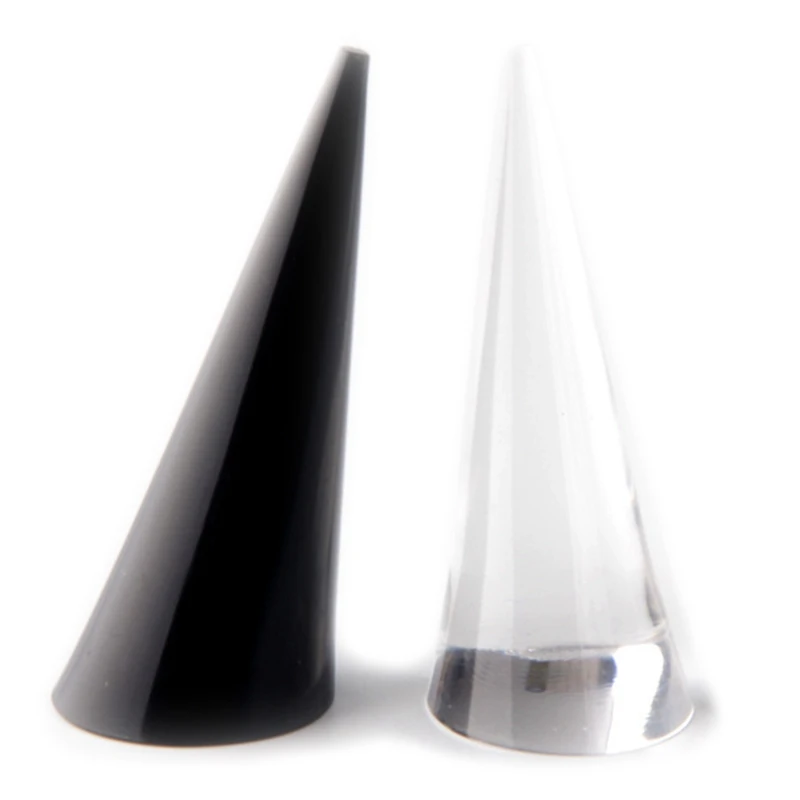 

Acrylic Jewelry Display Stand Jewelry Stand Ring Display Props Organic Glass Single Finger Seat Transparent and Black