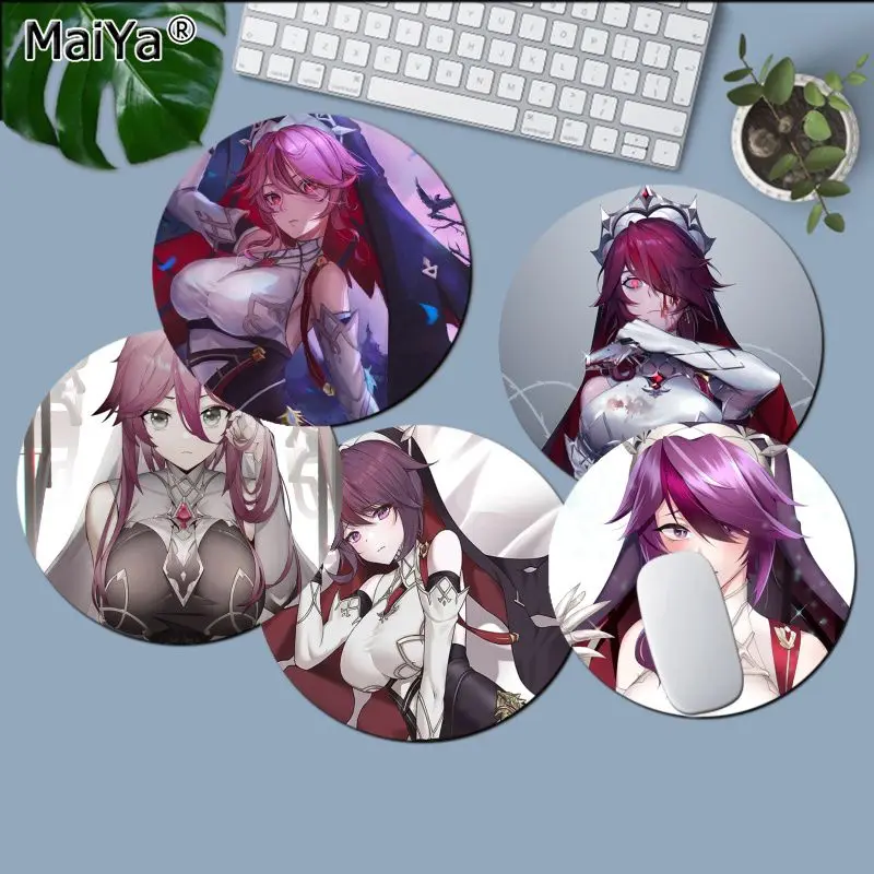 

MaiYa Vintage Cool Genshin Impact Rosaria Unique Desktop Pad Game Lockedge Mousepad gaming Mousepad Rug For PC Laptop Notebook