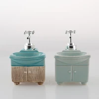 simple and creative ceramic press lotion bottle bathroom decoration ornaments bottling hand sanitizer bath soap dispenser