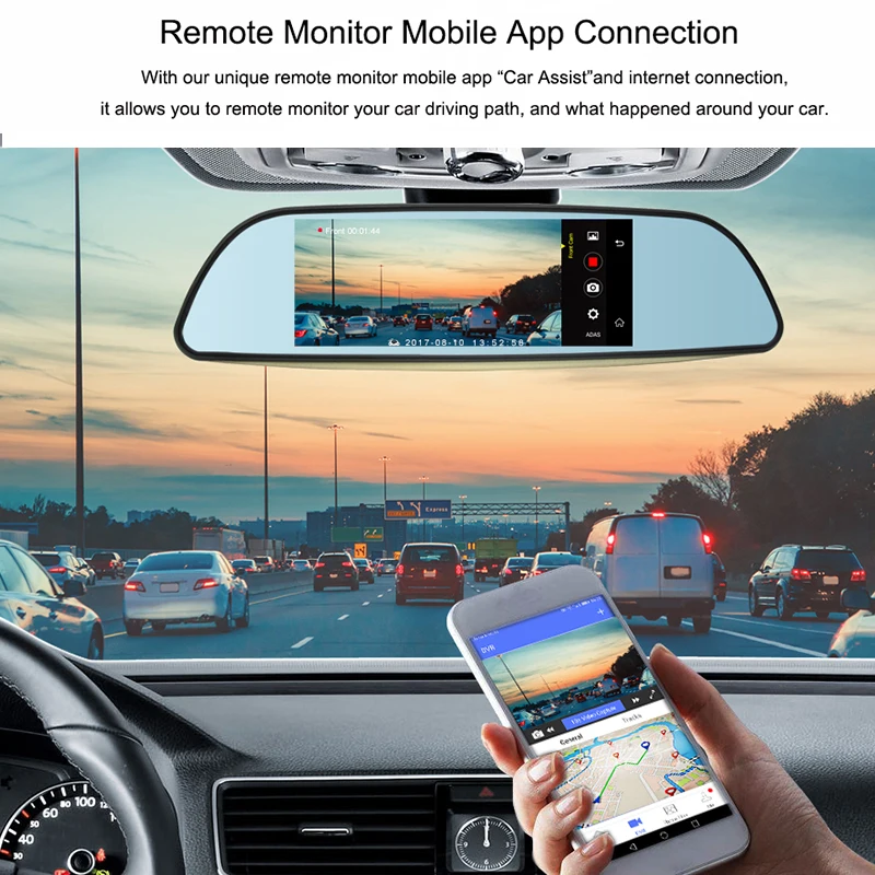 Автомобильный видеорегистратор Anfilite 3G FHD 1080 P с диагональю 6 5 дюйма GPS треком и