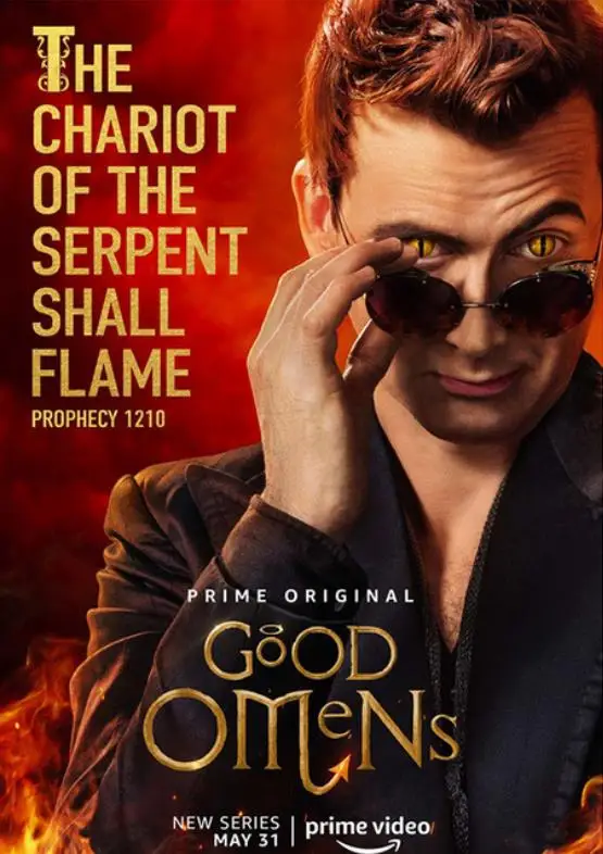 

New 5D Diy Full Square Diamond Painting British Drama "Good Omen" Round Diamond Embroidery Home Decoration Wall Art Gift