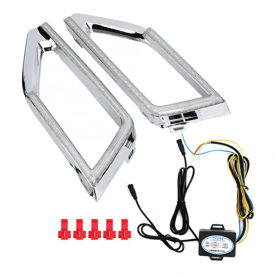 Светодиодные дневные ходовые огсветильник 2 цвета 12 В подходит для тюнинга