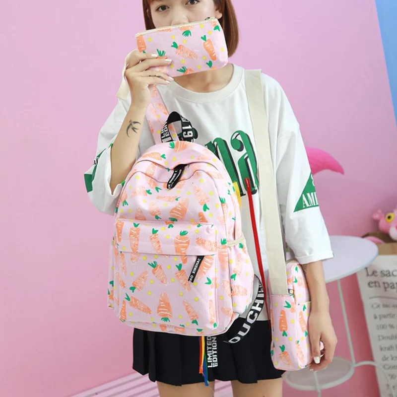 3 шт./компл. школьные сумки для девочек-подростков модные рюкзаки детей дорожная