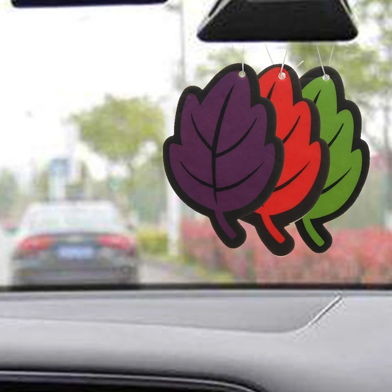 Автомобильный освежитель воздуха в форме висячих листьев ванильный