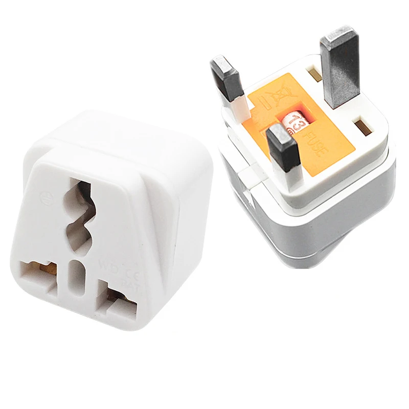 

10pcs/Lot Universal Travel Adapter Fuse US AU EU to UK Plug AC Power Socket Converter Ireland Pakistan Singapore