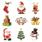 Рождественская статическая наклейка стеклянное окно