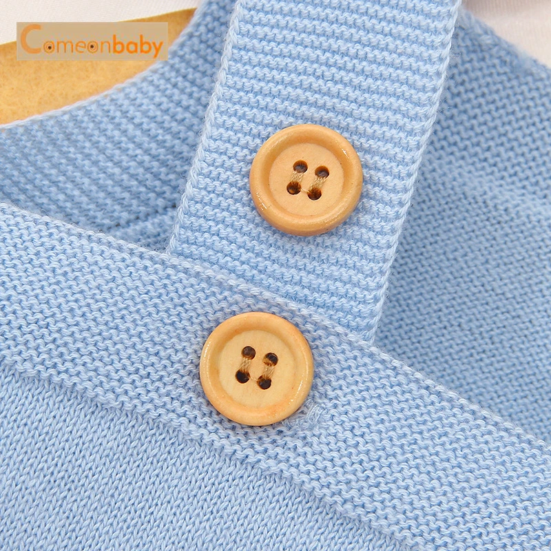 

Knitting Baby Girl Romper Sleeveless Newborn Baby Romper Jumpsuit Infant Jumpsuit Cotton Toddler Clothes Bowknot Overalls