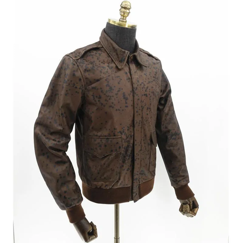 

A2 Flying Genuine Leather Jackets American Pilot Cow Skin Camouflage Genuine Leather Coat