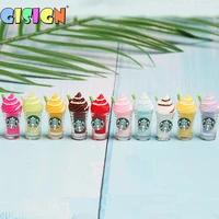 10pcs frappuccino straw cup ice cream cup addition for fluffy slime charms polymer supplies accessories modeling clay kids toys