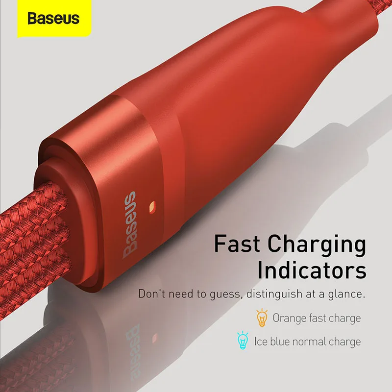 Baseus 3 в 1 USB кабель для iPhone Samsung Xiaomi Тип C 5A Быстрая зарядка Micro Type c USBC провод передачи