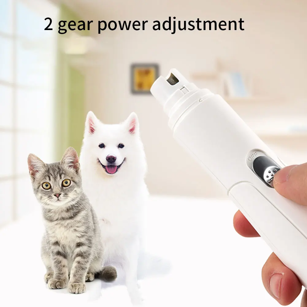

Dog Cat Nail Grinders Electric Pet Nail Grinders USB Rechargeable Dog Cat Paws File Trimming Tool With Low-Noise Technology