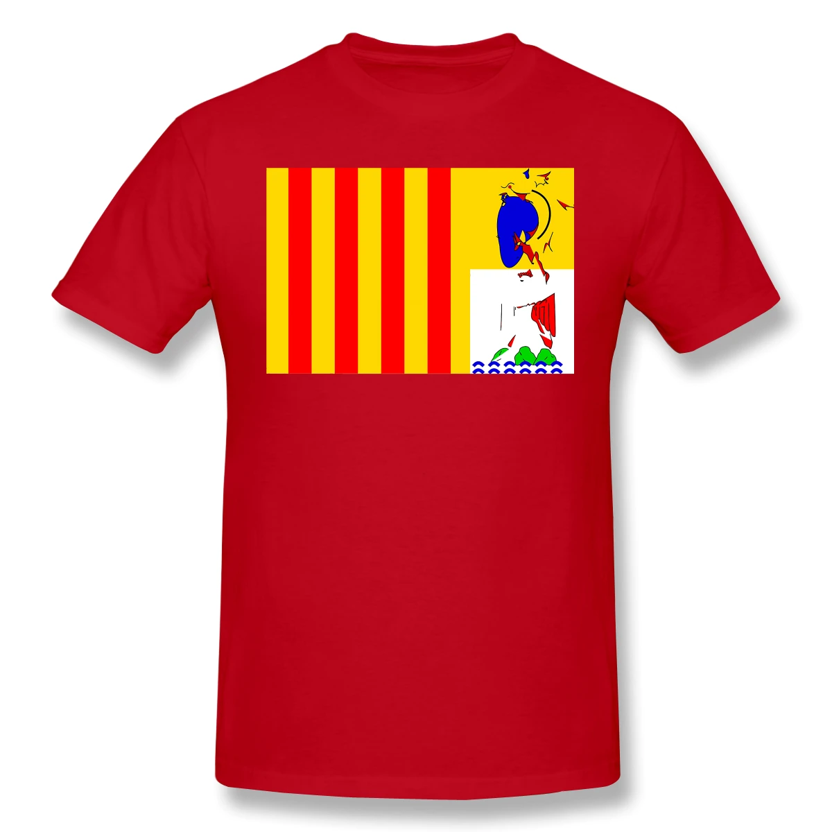 

Provence-Alpes-Cote-D-Azur-Flag Humor Graphic Men's Basic Short Sleeve T-Shirt R275 Tees Tops European Size