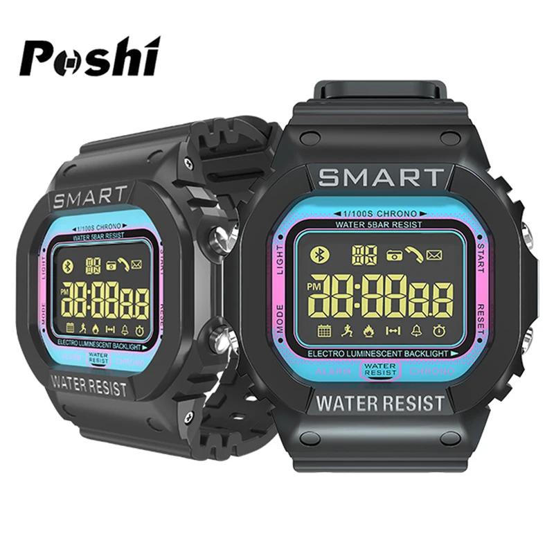 Уличные умные спортивные часы для мужчин светящийся циферблат одна кнопка пульт